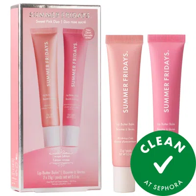 Summer Fridays Sweet Pink Duo With Birthday Cake + Strawberry Soft Serve Lip Butter Balm 1/1