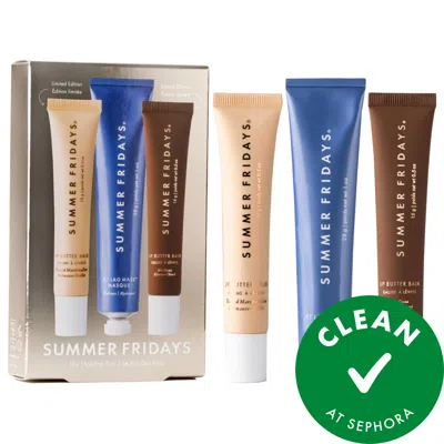 Summer Fridays The Holiday Trio Set With Lip Butter Balm In Hot Cocoa & Toasted Marshmallow