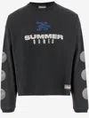Summer Games Cotton Sweatshirt With Logo In Black