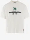 Summer Games Cotton T Shirt With Logo In White