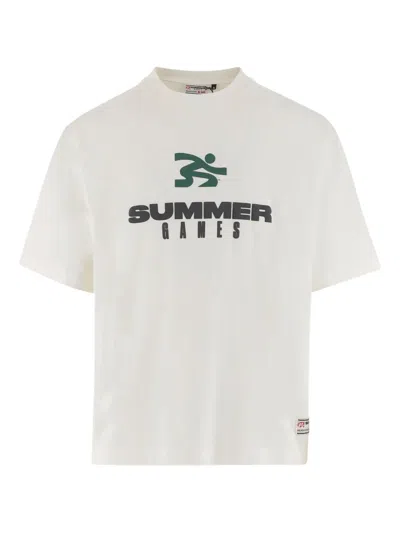 Summer Games Graphic-print Organic Cotton T-shirt In White