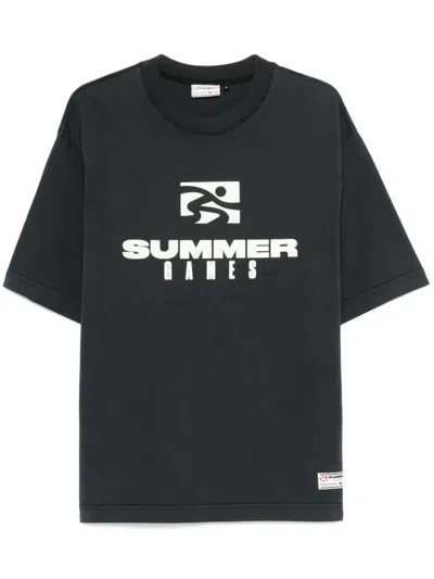 Summer Games Logo-print T-shirt In Black