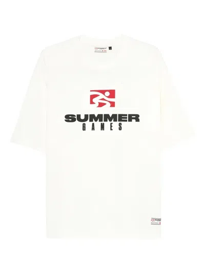 Summer Games Logo-print T-shirt In Beige