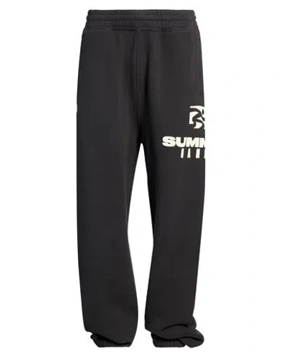 Summer Games Man Pants Black Size L Organic Cotton In Gray