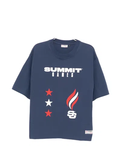Summer Games Printed T-shirt In Blue