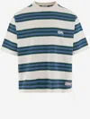 Summer Games Striped Cotton T Shirt In Red