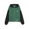 Summer Games Two-tone Zip-up Hoodie In Green