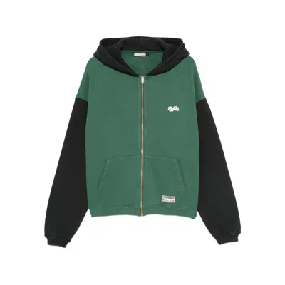 Summer Games Two-tone Zip-up Hoodie In Green