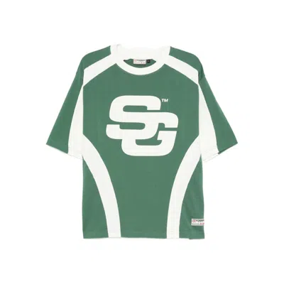 Summer Games Cotton T Shirt With Logo In Green