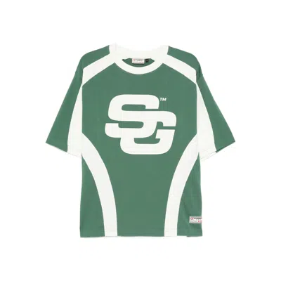 Summer Games Cotton T Shirt With Logo In Green