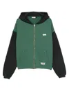 Summer Games Two-tone Zip-up Hoodie In Green