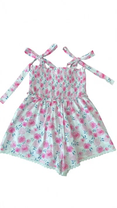 Summer Loving Kids' Girl's Shellona Romper In Pink In Multi