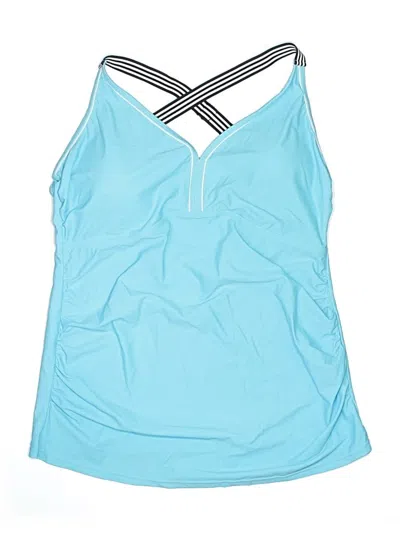 Pre-owned Summer Mae Swimsuit Top Blue Swimwear