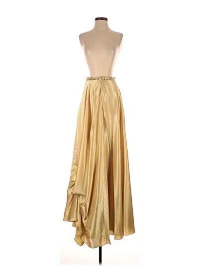 Pre-owned Summer Mae Tank Top Gold Strapless Neckline Tops
