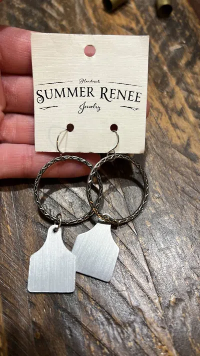 SUMMER RENEE JEWELRY EAR TAG EARRINGS IN SILVER 