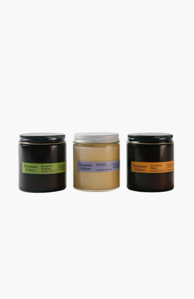 Summer Solace Tallow Perfumed Tallow Travel Candle Trio