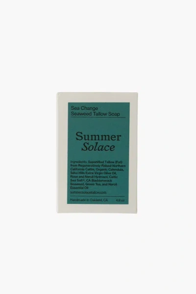 Summer Solace Tallow Sea Change Seaweed Bar Soap In Oceanic Green