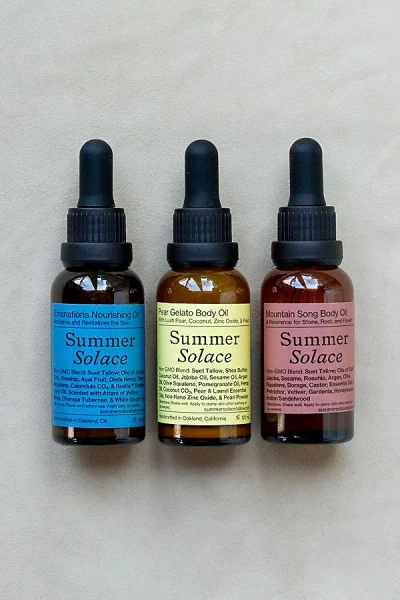 Summer Solace Tallow Three Sisters Luxury Tallow Oil Trio In Tallow Trio At Urban Outfitters