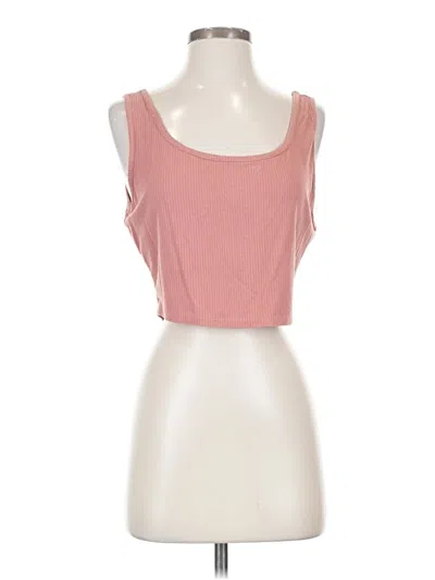 Pre-owned Summer Tank Top Pink Strapless Neckline Tops