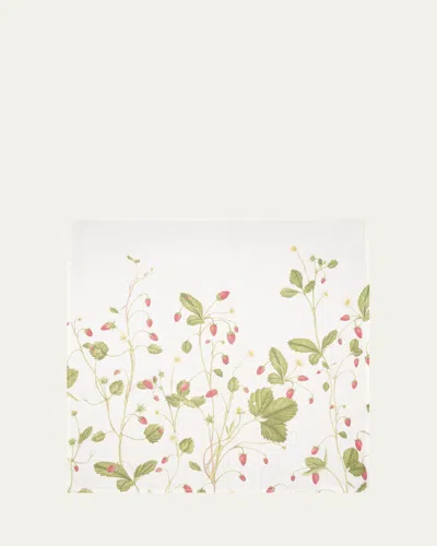 Summerill & Bishop Fraises Des Bois Linen Napkin In Red