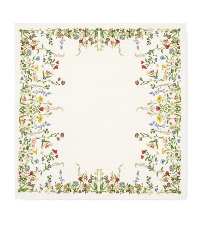 Summerill & Bishop Linen Botanical Wildflower Napkin In Neutral