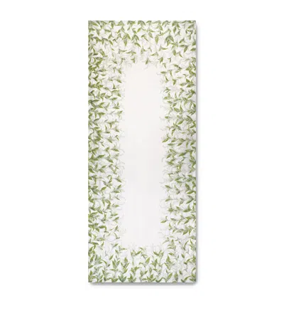 Summerill & Bishop Linen Lily Of The Valley Tablecloth In White