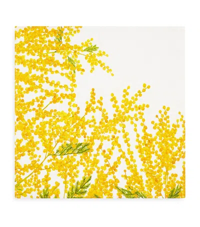 Summerill & Bishop Linen Mimosa Napkin In Yellow