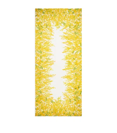 Summerill & Bishop Linen Mimosa Tablecloth In Yellow