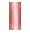 Summerill & Bishop Linen Stripe Tablecloth In Red