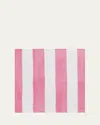 Summerill & Bishop Striped Linen Napkin In Pink