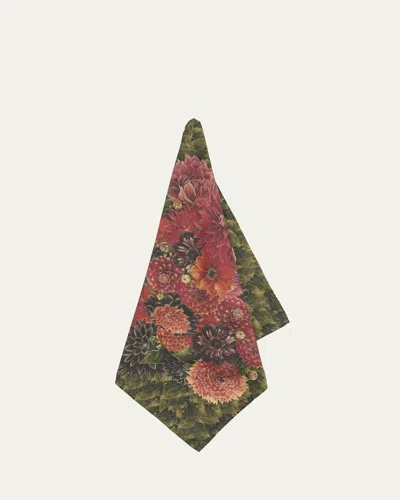 Summerill & Bishop Dahlia Linen Napkin In Multi