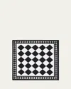 Summerill & Bishop X Claridge's Black Check Napkin In Blackwhite