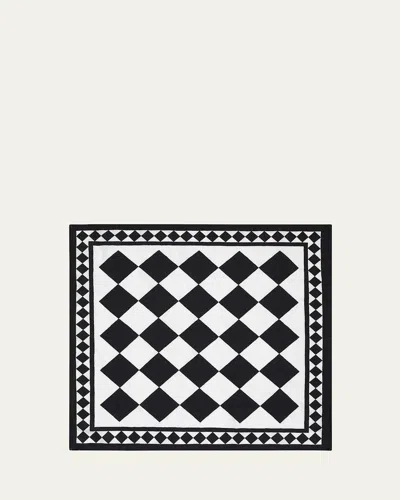 Summerill & Bishop X Claridge's Black Check Napkin In Blackwhite