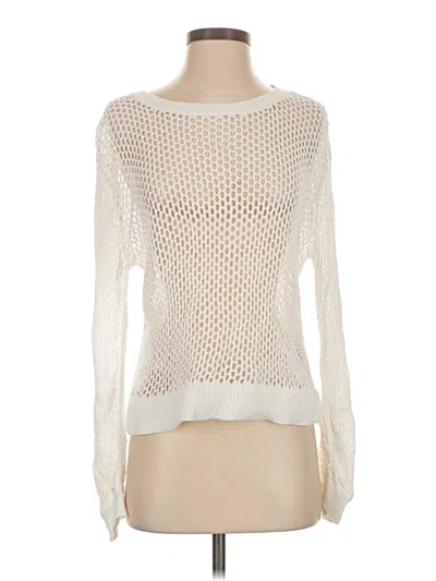 Pre-owned Summersalt Long Sleeve Top Ivory Boatneck Tops In White