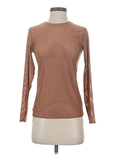 Pre-owned Summersalt Long Sleeve T-shirt In Brown