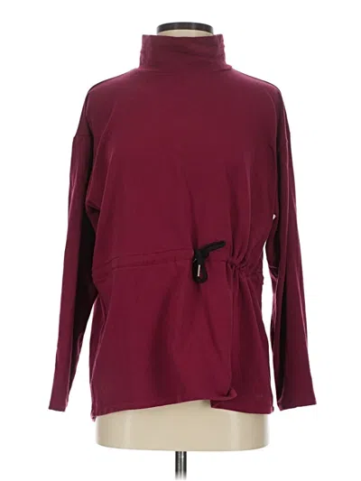 Pre-owned Summersalt Long Sleeve Turtleneck In Burgundy