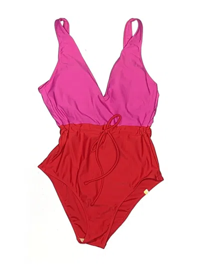 Pre-owned Summersalt One Piece Swimsuit In Burgundy
