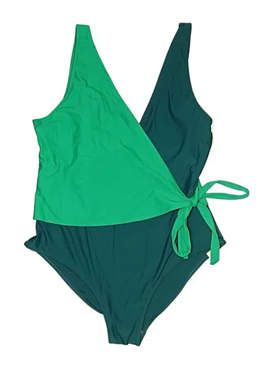 Pre-owned Summersalt One Piece Swimsuit In Green