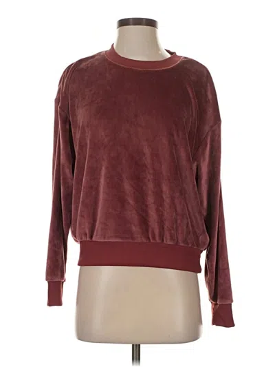 Pre-owned Summersalt Pullover Sweater In Burgundy