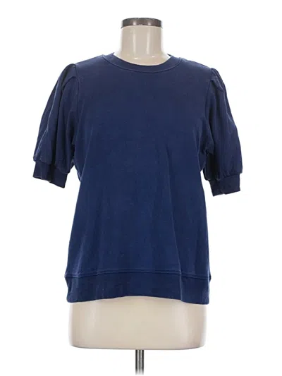 Pre-owned Summersalt Short Sleeve Top Blue Crew Neck Tops