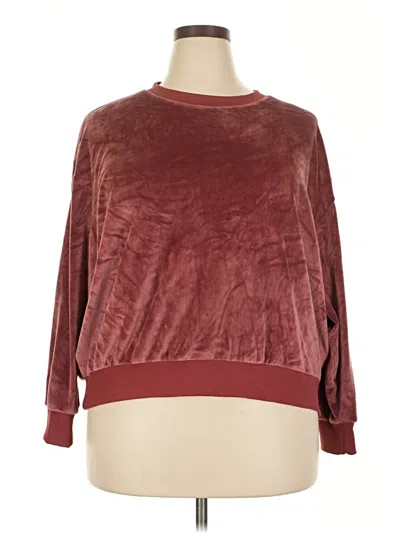 Pre-owned Summersalt Sweatshirt In Burgundy