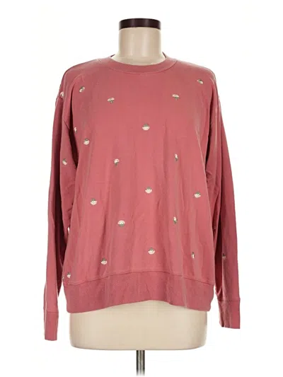 Pre-owned Summersalt Sweatshirt In Burgundy