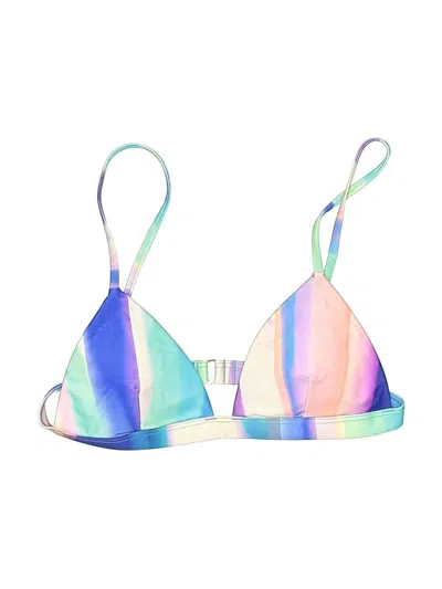 Pre-owned Summersalt Swimsuit Top Blue Tie-dye Pattern Swimwear