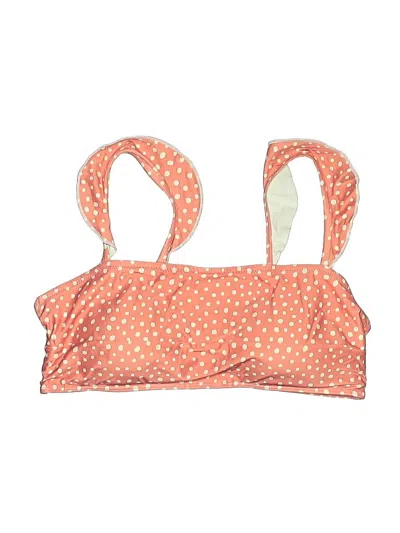 Pre-owned Summersalt Swimsuit Top Orange Polka Dots Pattern Swimwear