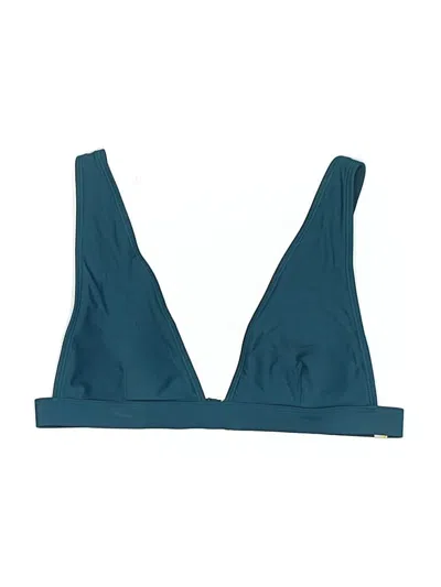 Pre-owned Summersalt Swimsuit Top Teal Solid Pattern Swimwear