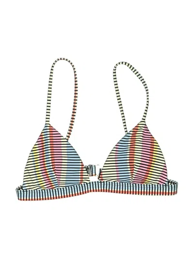 Pre-owned Summersalt Swimsuit Top White Print Pattern Swimwear