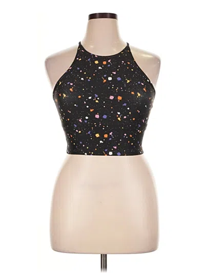 Pre-owned Summersalt Tank Top Black Halter Neckline Tops