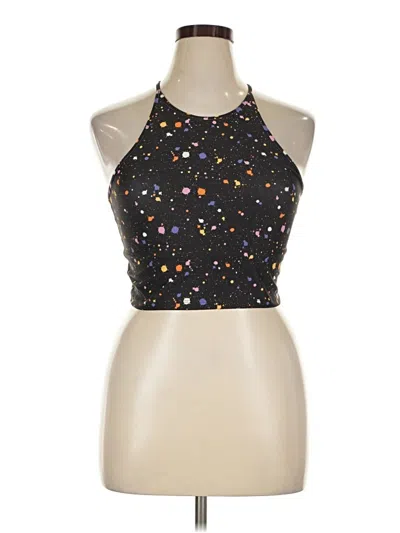 Pre-owned Summersalt Tank Top Black Halter Neckline Tops