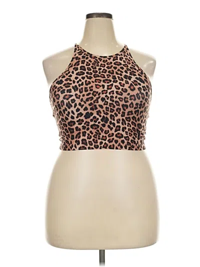 Pre-owned Summersalt Tank Top Brown Halter Neckline Tops
