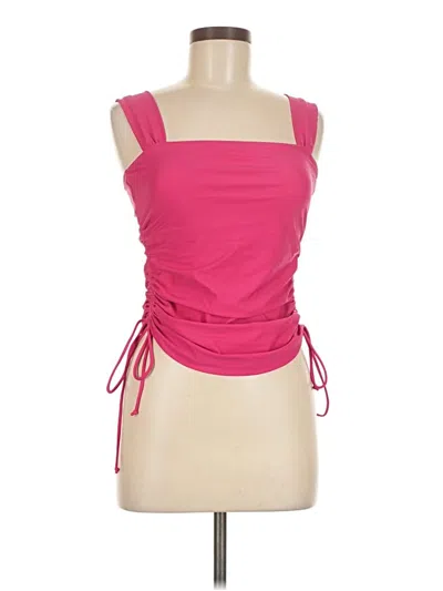 Pre-owned Summersalt Tank Top Pink Strapless Neckline Tops